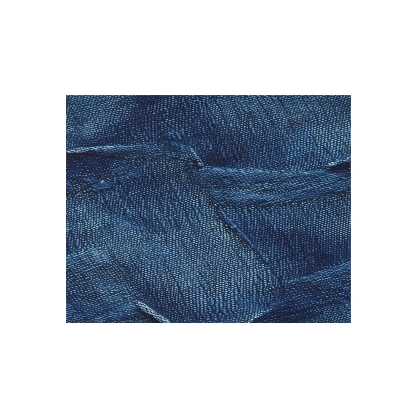 Dark Blue: Distressed Denim-Inspired Fabric Design - Outdoor Rug