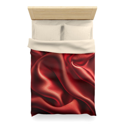 Red Silk, Microfiber Duvet Cover