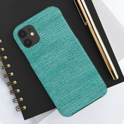 Quality Mint Turquoise Denim Fabric Deisgn, Stylish Material - Tough Phone Cases