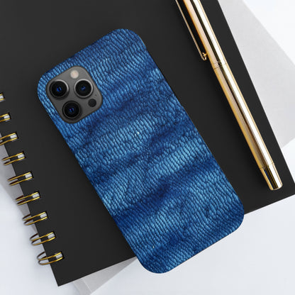 Blue Spectrum: Denim-Inspired Fabric Light to Dark - Tough Phone Cases