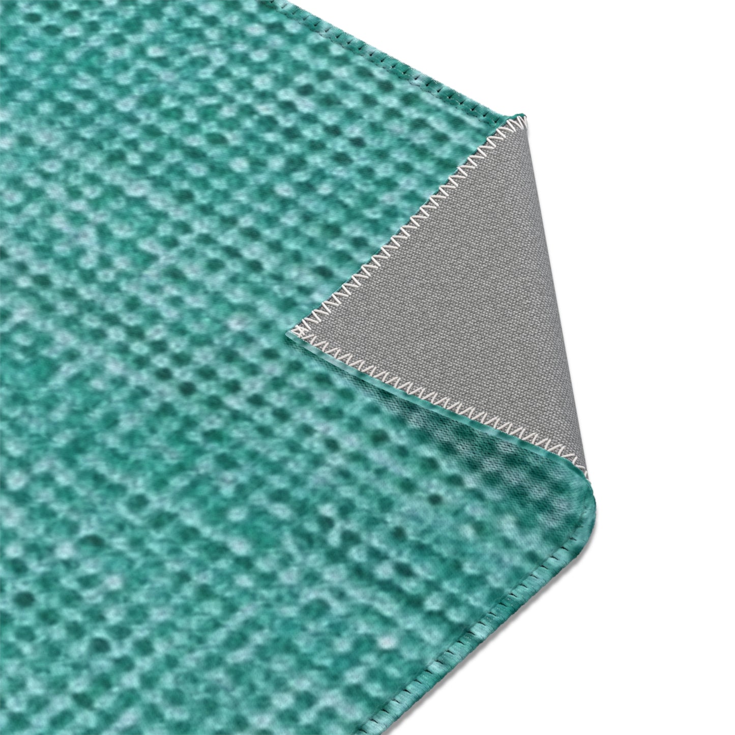 Quality Mint Turquoise Denim Fabric Deisgn, Stylish Material - Area Rugs