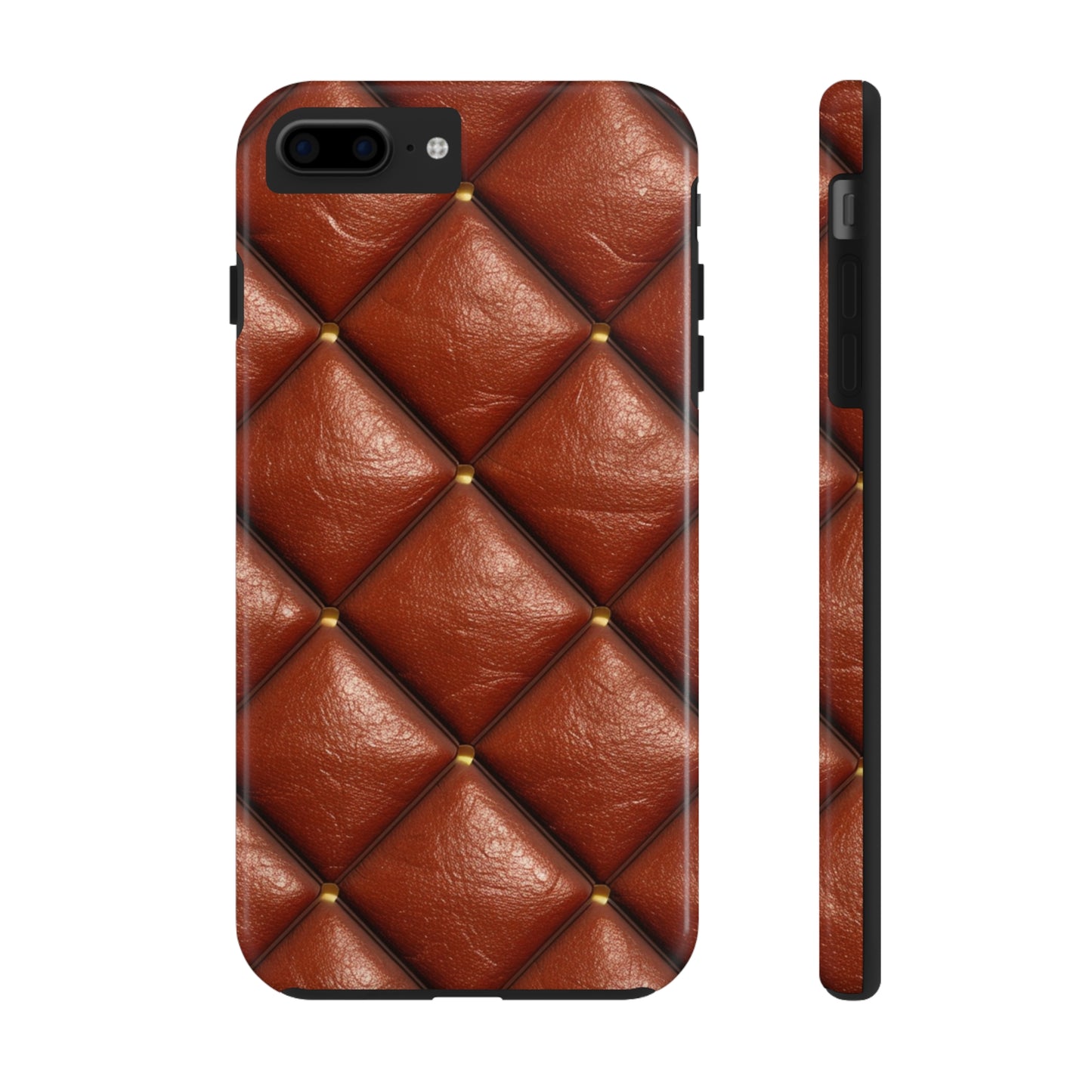 Brown Leather Cognac Pattern Rugged Durable Design Style - Tough Phone Cases