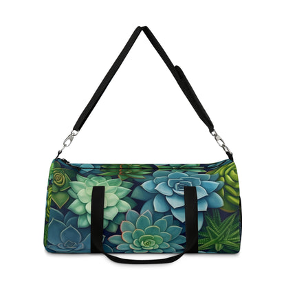 Minimalist Succulent Array - Vibrant Botanical Pattern Duffel Bag