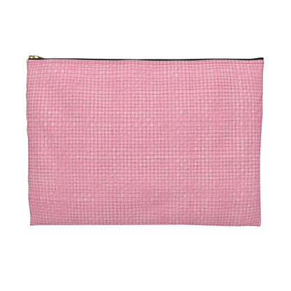 Pastel Rose Pink: Denim-Inspired, Refreshing Fabric Design - Accessory Pouch