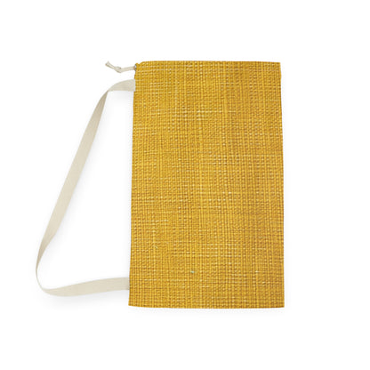 Radiant Sunny Yellow: Denim-Inspired Summer Fabric - Laundry Bag