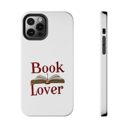 Open Book Embroidery Art: Book Lover Text for Avid Readers - Tough Phone Cases