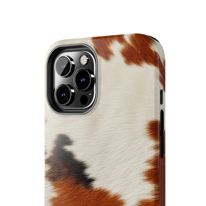 Hair Cowhide Leather Natural Design Durable Rugged Style - Tough Phone Cases