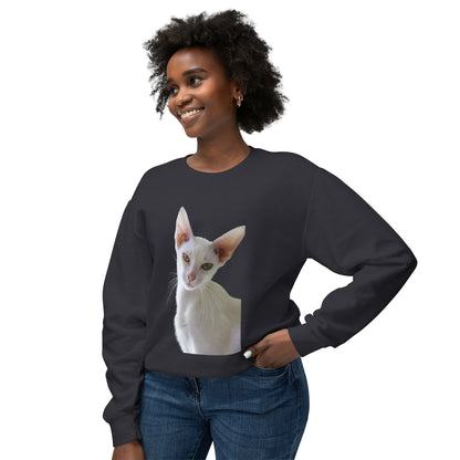 Oriental Cat Short Hair, Kitten Lover Gift, Unisex Lightweight Crewneck Sweatshirt