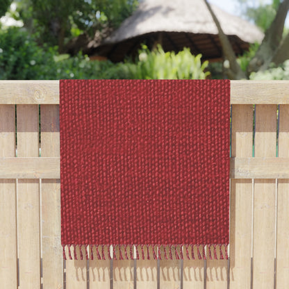 Rojo rubí atrevido: estilo de tela apasionado, inspirado en la mezclilla - Boho Beach Cloth