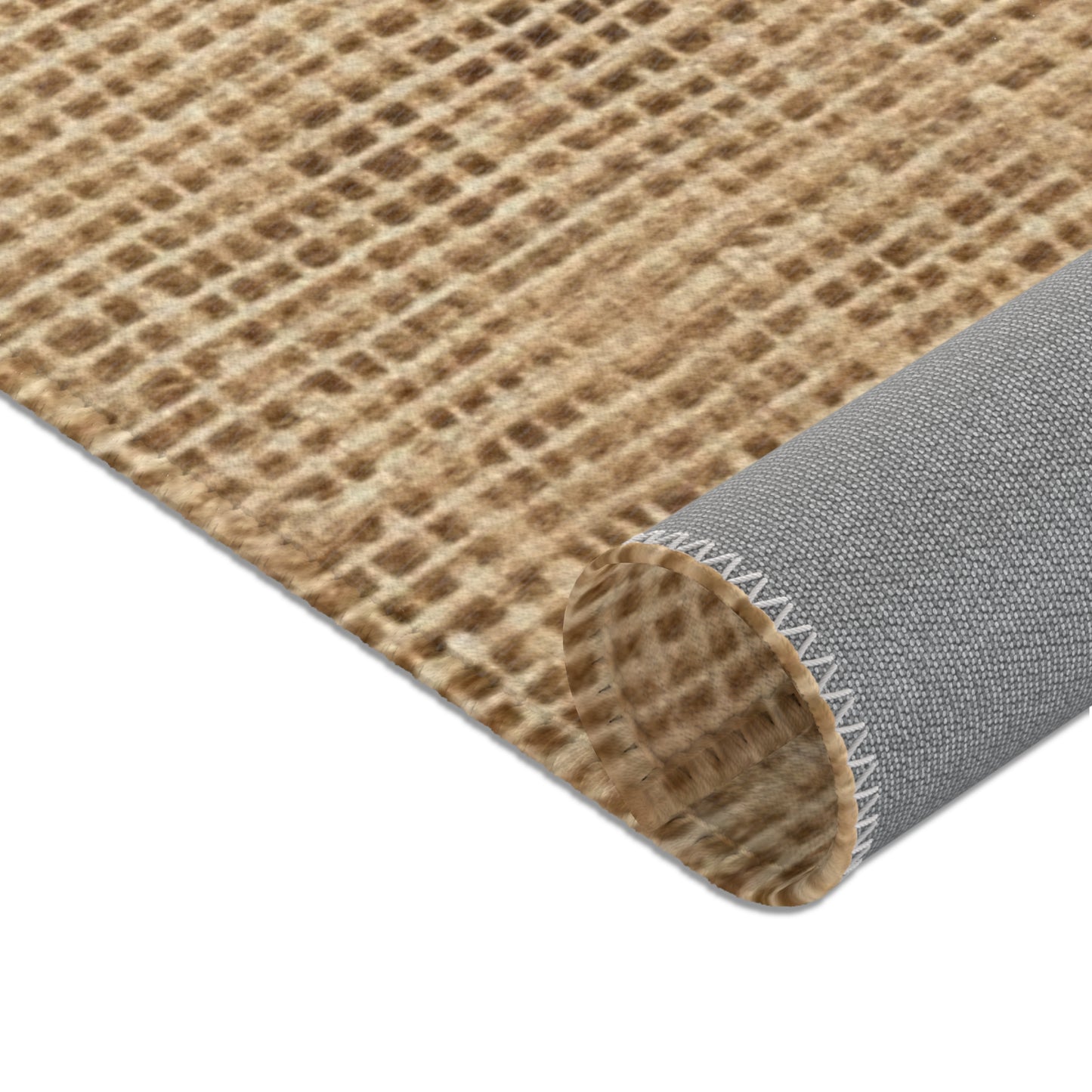 Burlap Fabric Faux Graphic, Area Rugs