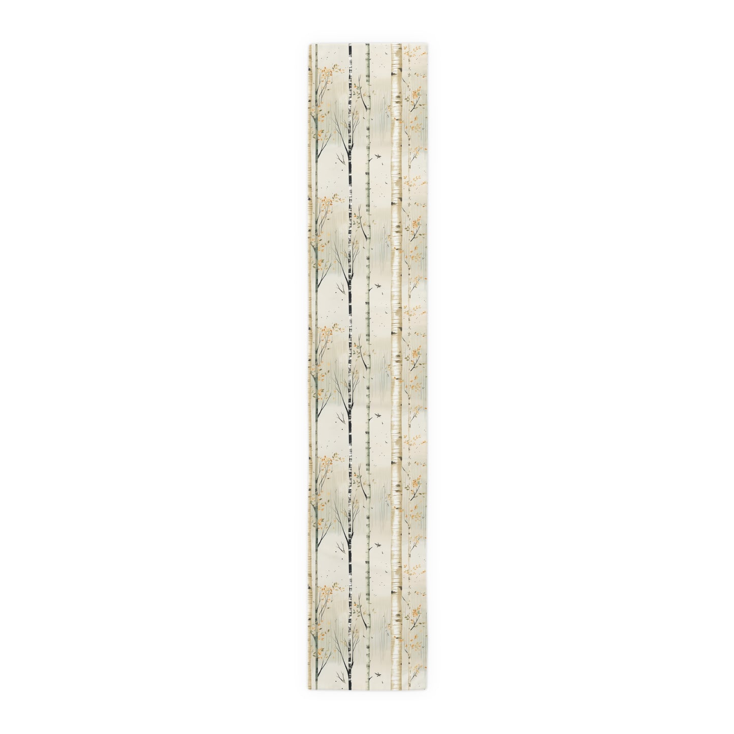 White Birch Woodland Table Runner - Birch Tree Design, Winter Forest, Maine Woods, Enchanted Woodland Decor