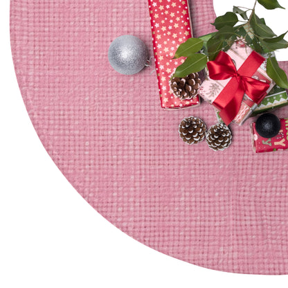 Pastel Rose Pink: Denim-Inspired, Refreshing Fabric Design - Christmas Tree Skirts