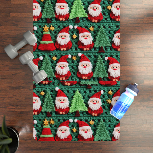 Santa Claus Crochet Pattern, Christmas Design, Festive Holiday Decor, Father Christmas Motif. Perfect for Yuletide Celebration - Rubber Yoga Mat