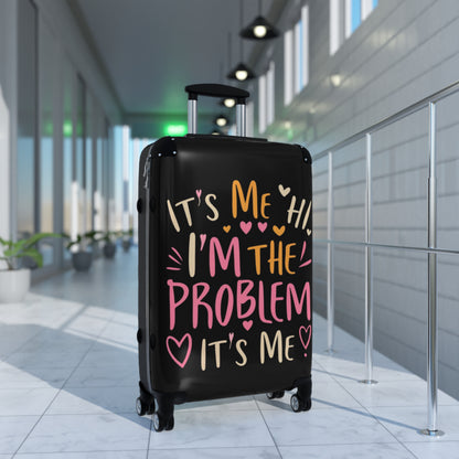 Its Me Hi Im The Problem Its Me - Retro Heart Valentine Gift - Suitcase