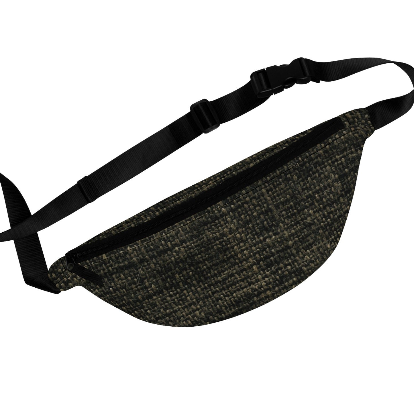 Sophisticated Seamless Texture - Black Denim-Inspired Fabric - Fanny Pack