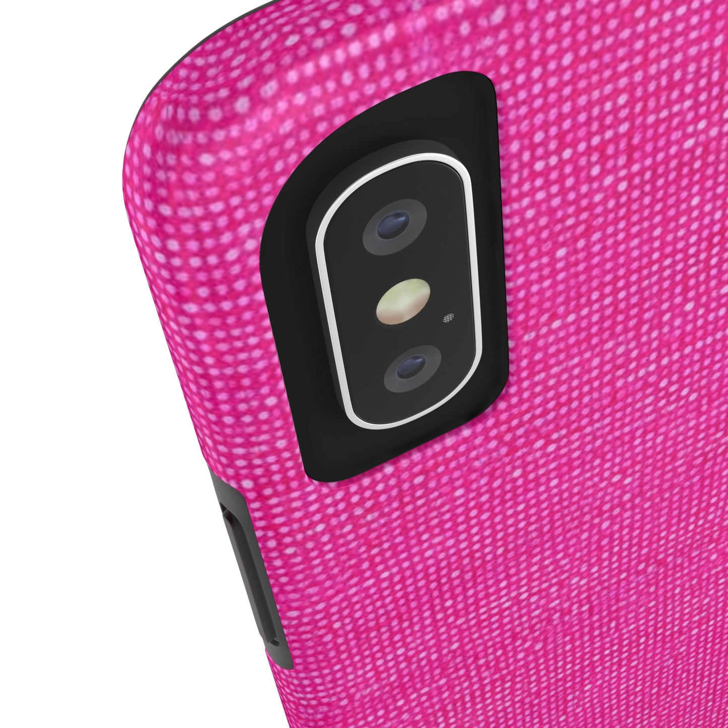 Hot Neon Pink Doll Like: Denim-Inspired, Bold & Bright Fabric - Tough Phone Cases