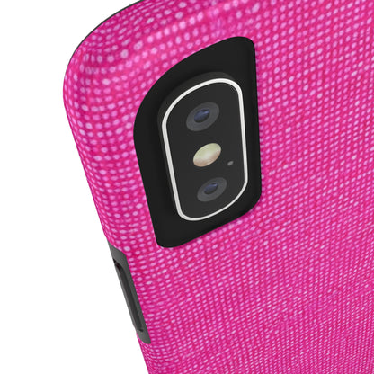 Hot Neon Pink Doll Like: Denim-Inspired, Bold & Bright Fabric - Tough Phone Cases