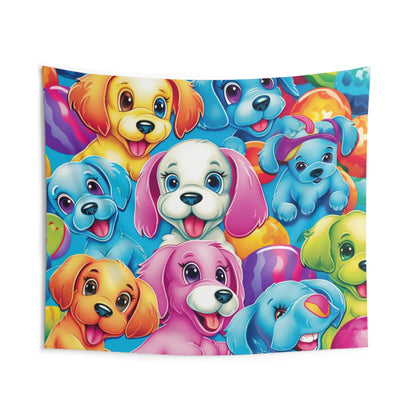 Happy Puppy & Dog Design - Vivid and Eye-Catching - Indoor Wall Tapestries