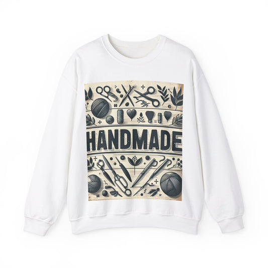 Handmade Design Graphic, Hand Made Design Gift, Unisex Heavy Blend™ Crewneck Sweatshirt