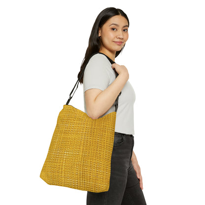 Radiant Sunny Yellow: tela de verano inspirada en la mezclilla - Bolso de mano ajustable (AOP) 