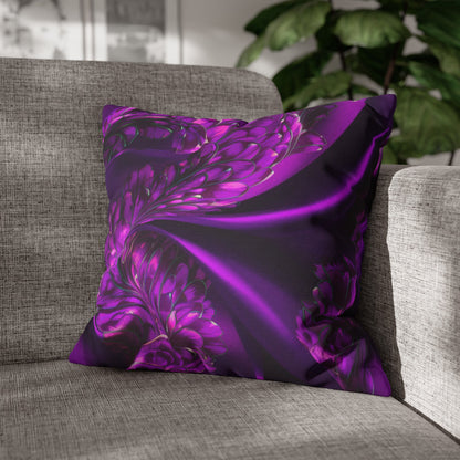 Purple Silk, Spun Polyester Square Pillowcase