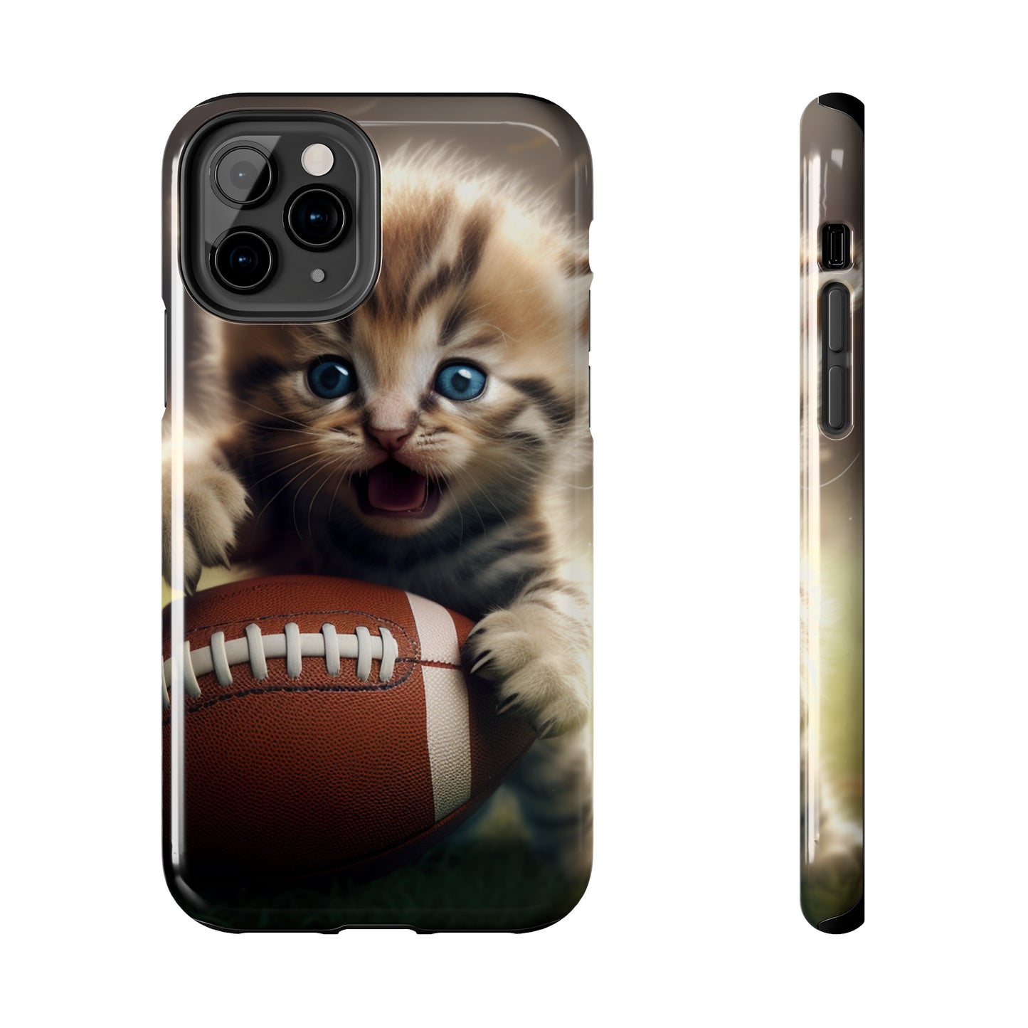 Football Kitten Touchdown: el juego deportivo ganador de Tabby - Estuches resistentes para teléfonos