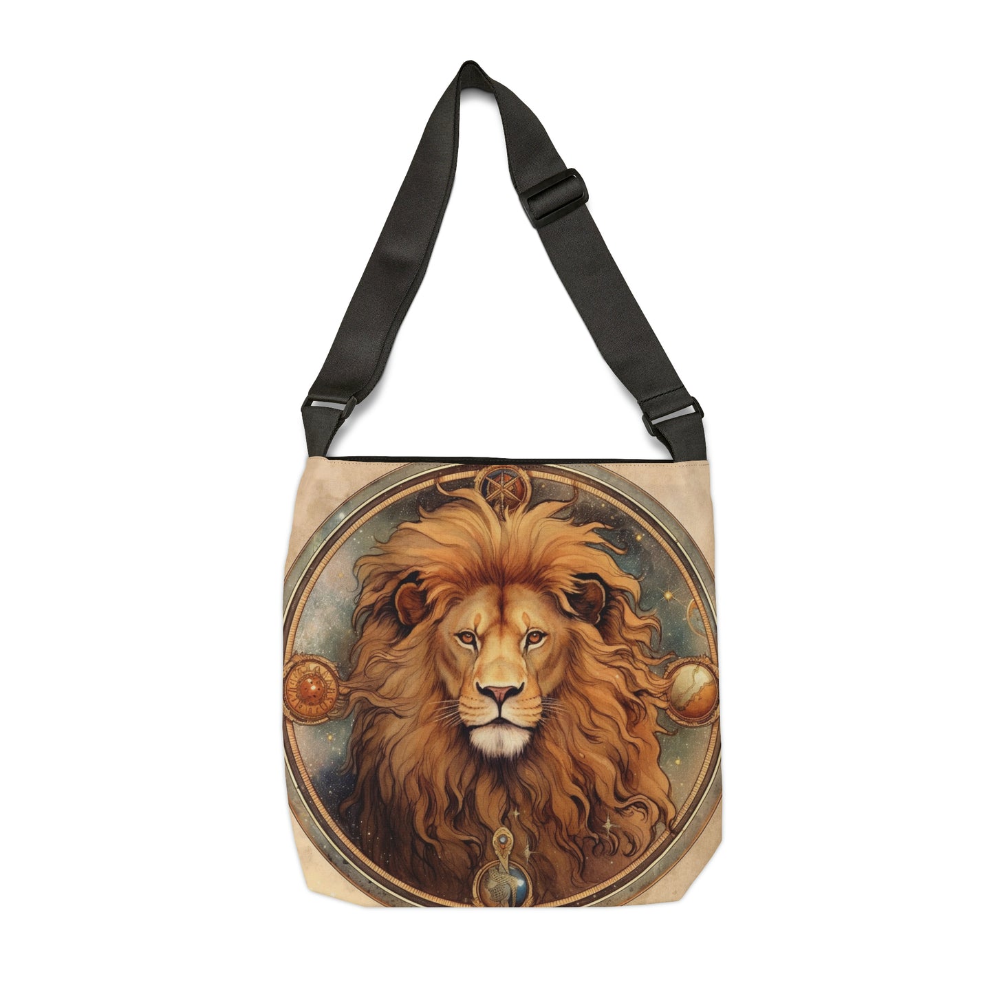 Astrological Leo Sign Vibrant Celestial Cosmic Zodiac - Adjustable Tote Bag (AOP)