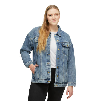 Heart Patch Graphic, Gift, Women's Denim Jacket