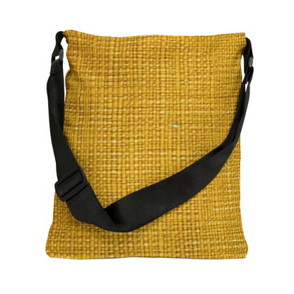 Radiant Sunny Yellow: tela de verano inspirada en la mezclilla - Bolso de mano ajustable (AOP) 