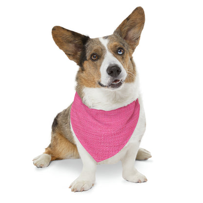 Doll-Like Pink Denim Designer Fabric Style - Pet Bandana Collar