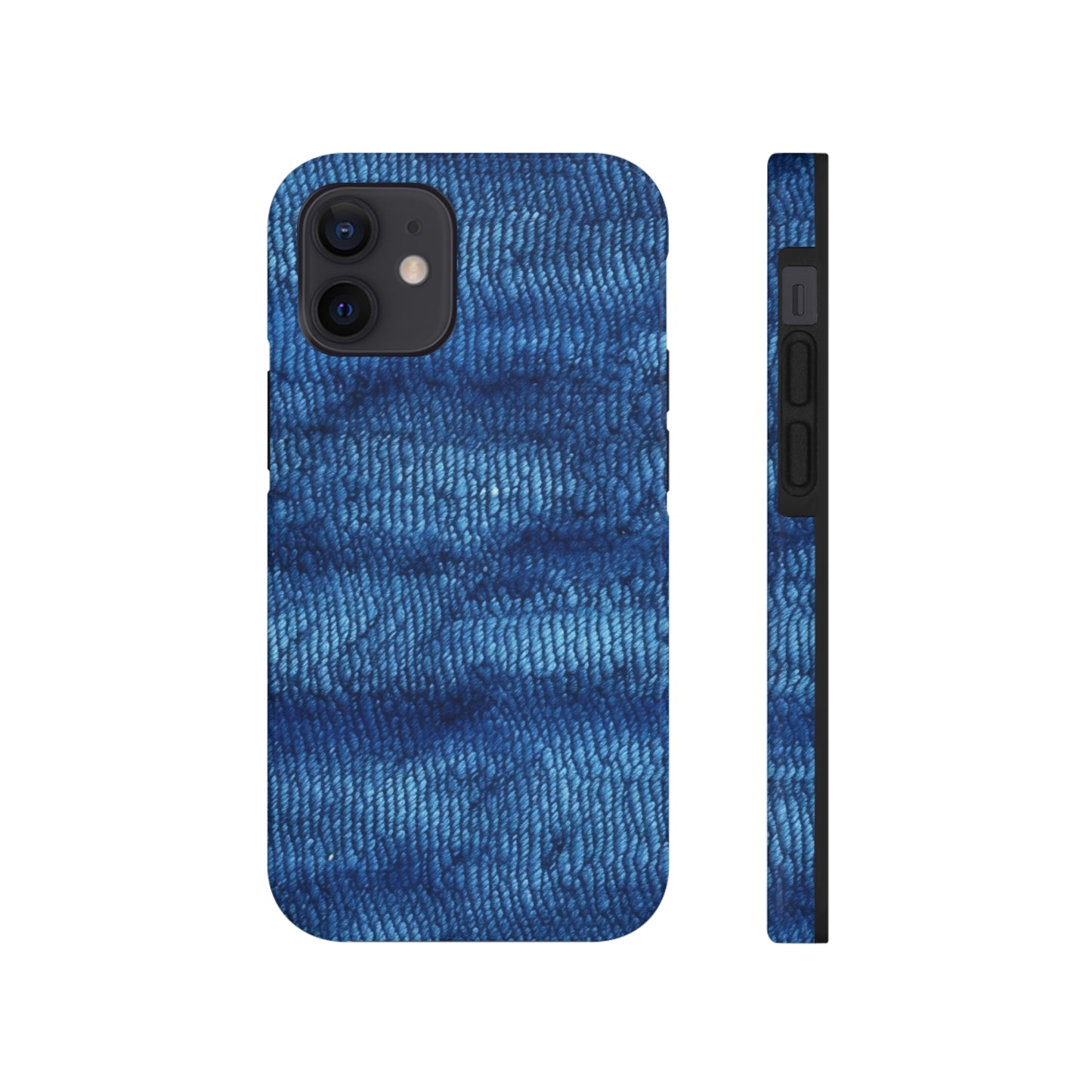 Blue Spectrum: Denim-Inspired Fabric Light to Dark - Tough Phone Cases