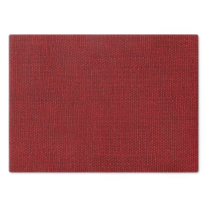 Bold Ruby Red: Denim-Inspired, Passionate Fabric Style - Cutting Board