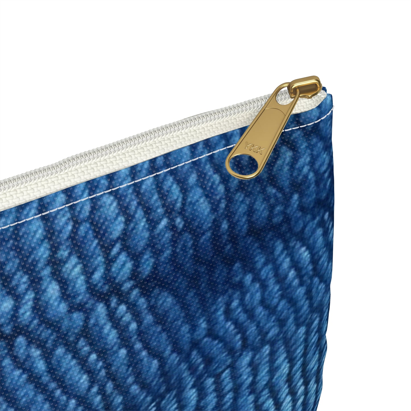 Blue Spectrum: Denim-Inspired Fabric Light to Dark - Accessory Pouch