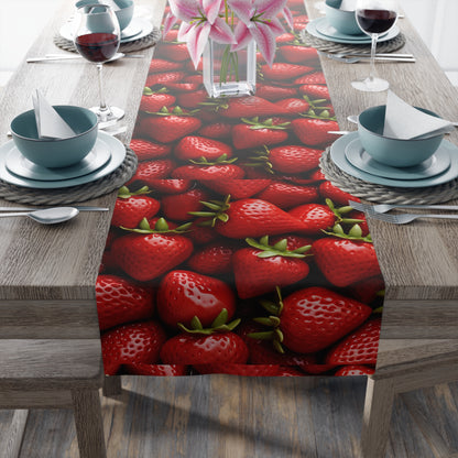 Strawberry Patch Picks: Home Decor and Gifts for the Ultimate Berry Fan - Table Runner (Cotton, Poly)