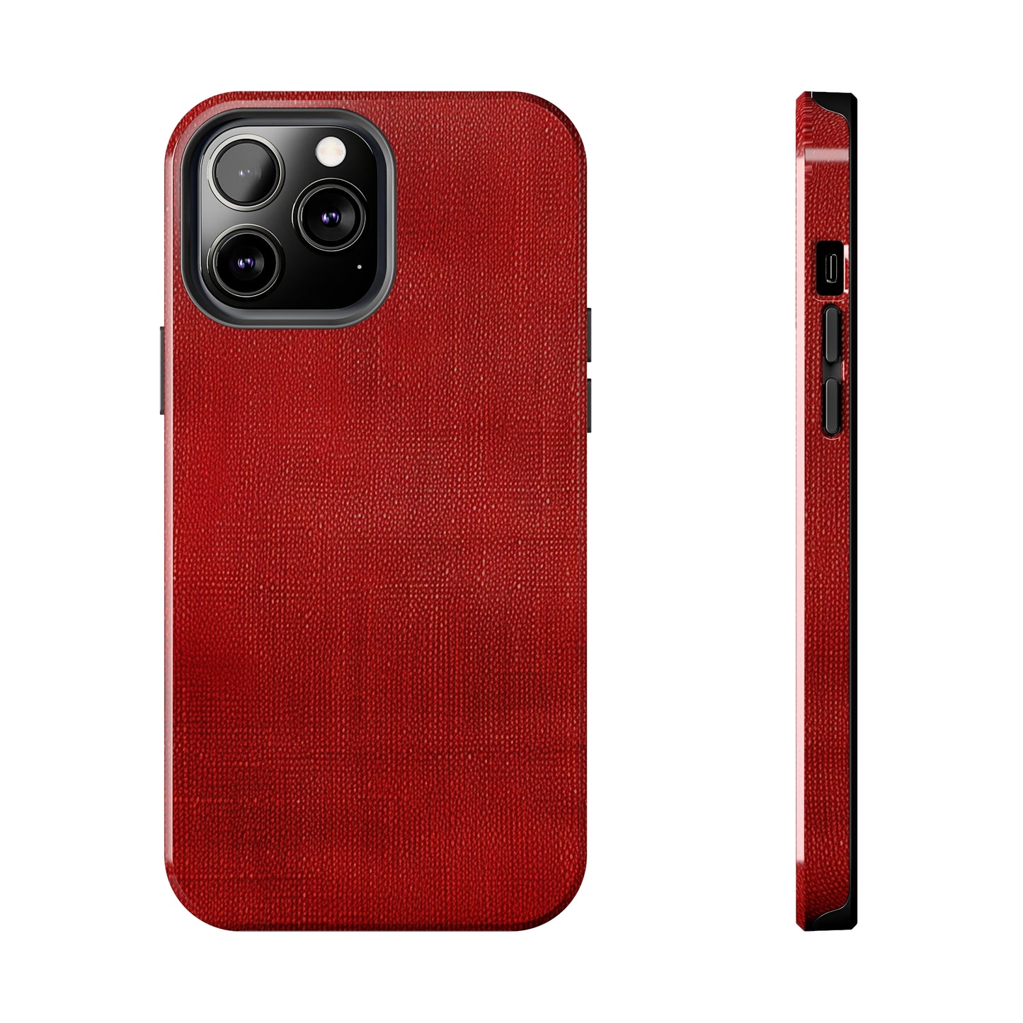 Juicy Red Berry Blast: Denim Fabric Inspired Design - Tough Phone Cases