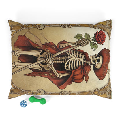 Death Card Tarot - Skeleton, Rose, and Transformation Journey - Dog & Pet Bed