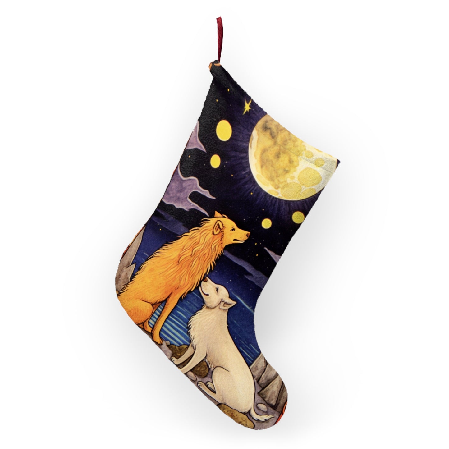 Moon Tarot Card Art - Embrace Your Intuition and Dreams - Christmas Stockings