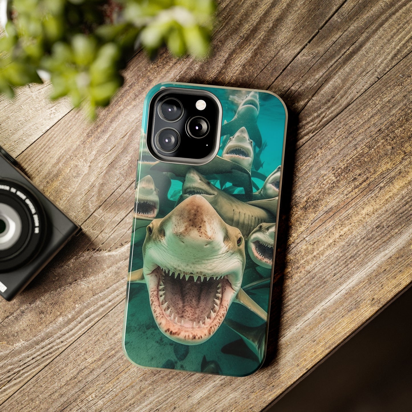 Laughing Lemon Sharks: Joyful Sea Jaws Ocean Deep - Tough Phone Cases