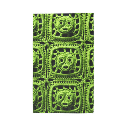 Halloween Green Alien Crochet Galactic Space Zombie Style - Dobby Rug