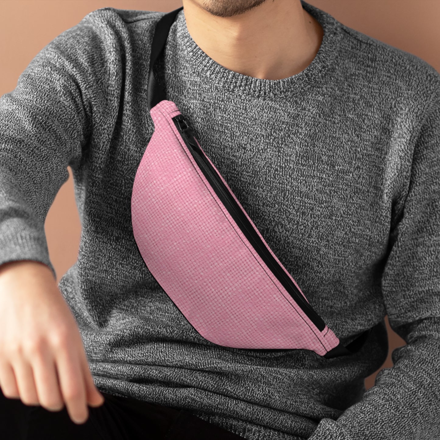 Rosa pastel: diseño de tela refrescante inspirado en la mezclilla - Fanny Pack