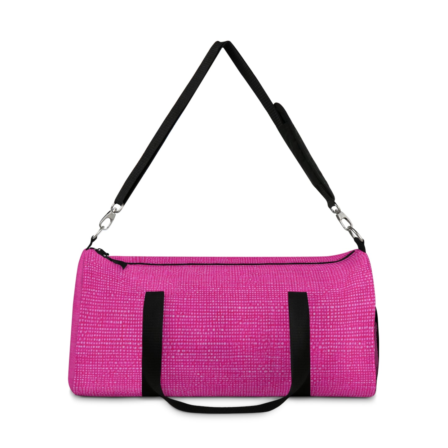 Hot Neon Pink Doll Like: Denim-Inspired, Bold & Bright Fabric - Duffel Bag