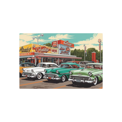 1950s Classic Car Collection Retro Artwork - Metal Art Sign