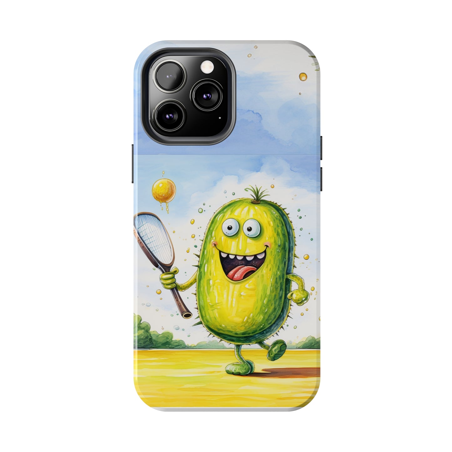 Pickleball Sport: Athletic Pickle Playing Game with Net and Paddle - Tough Phone Cases