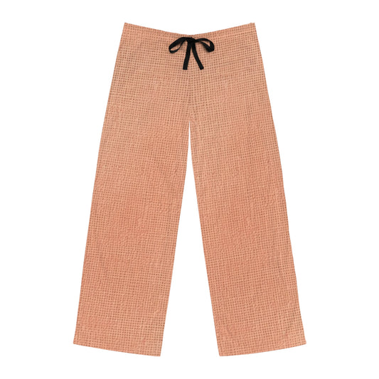 Soft Pink-Orange Peach: Denim-Inspired, Lush Fabric - Men's Pajama Pants (AOP)
