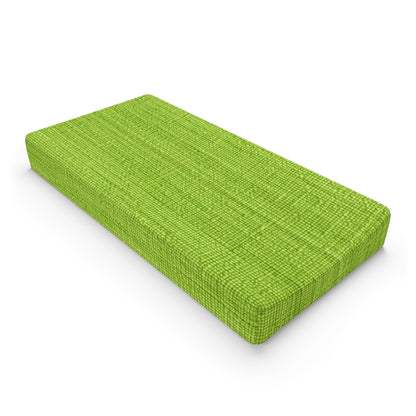 Lush Grass Neon Green: Denim-Inspired, Springtime Fabric Style - Baby Changing Pad Cover