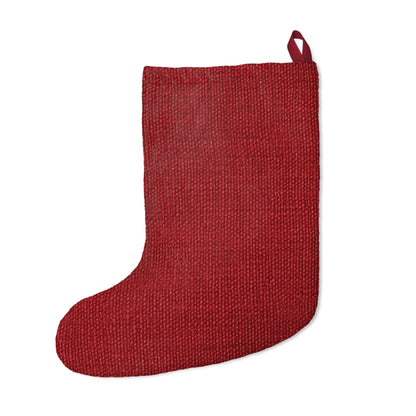 Bold Ruby Red: Denim-Inspired, Passionate Fabric Style - Christmas Stockings