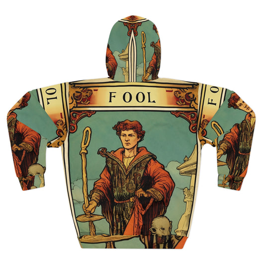 Tarot místico - Representación artística de la carta del tonto - Sudadera con capucha unisex (AOP) 