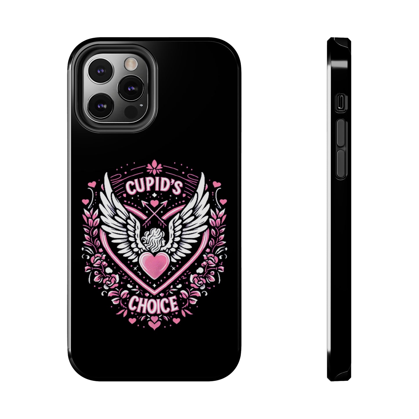 Cupidos Choice Crest con corazón y alas - Amor y romance con temática de San Valentín - Fundas resistentes para teléfonos