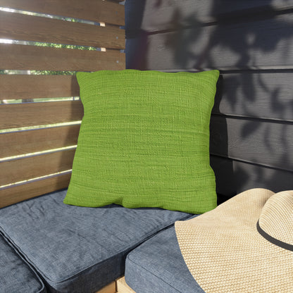 Lush Grass Neon Green: Denim-Inspired, Springtime Fabric Style - Outdoor Pillows