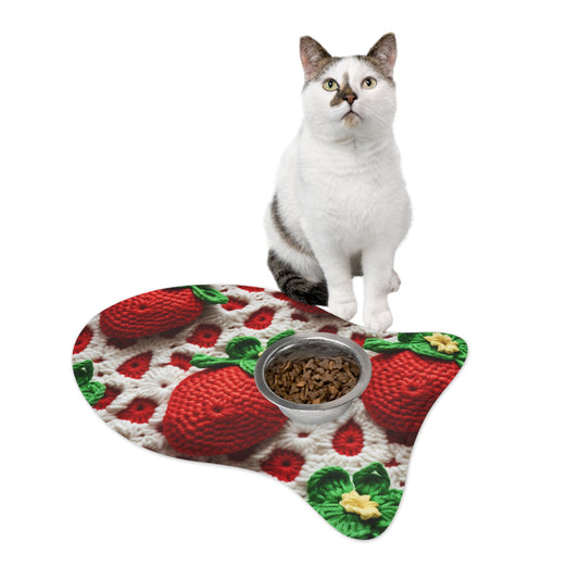 Strawberry Crochet Pattern - Amigurumi Strawberries - Fruit Design for Home and Gifts - Pet Feeding Mats